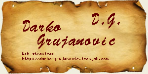 Darko Grujanović vizit kartica
